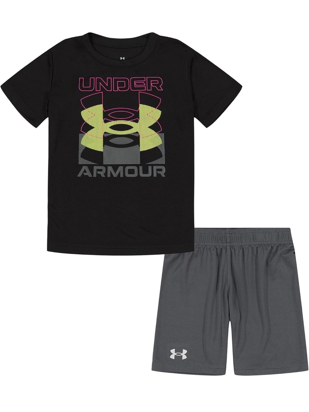 Under Armour Boys 2 Piece Athletic Set T-Shirt Shorts Size 4 NWT